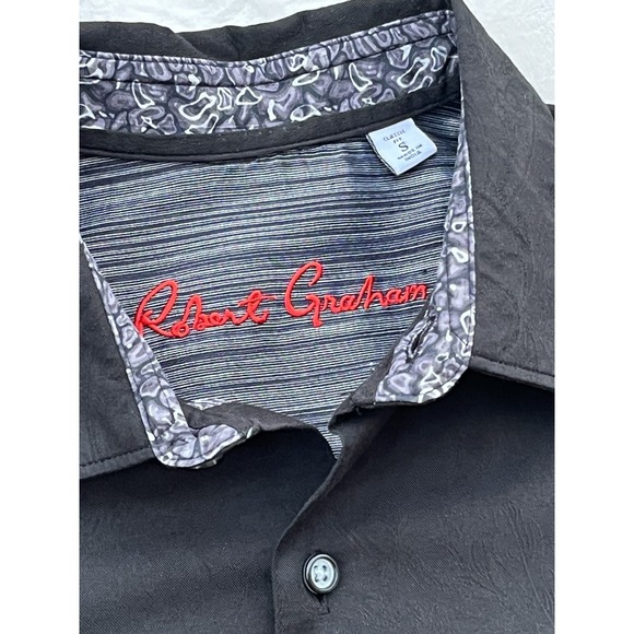 Robert Graham Black Paisley Button‎ Up Long Sleeve Shirt Men's Small